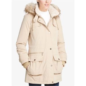 DKNY Coat with Faux Fur Lining